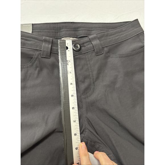 Eddie Bauer Womens 2 Black Slightly Curvy Hiking Capri Pants Outdoors Athleisure - Picture 8 of 9